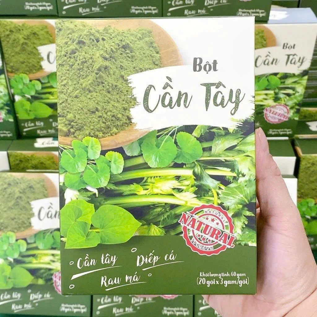 Bột Cần Tây Rau Má Diếp Cá Mộc Tâm hộp 20 gói