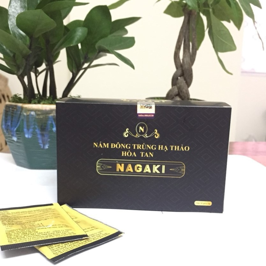 Đông trùng hạ thảo hòa tan Nagaki hộp 30 gói, hộp 30 gói, mỗi gói 3g