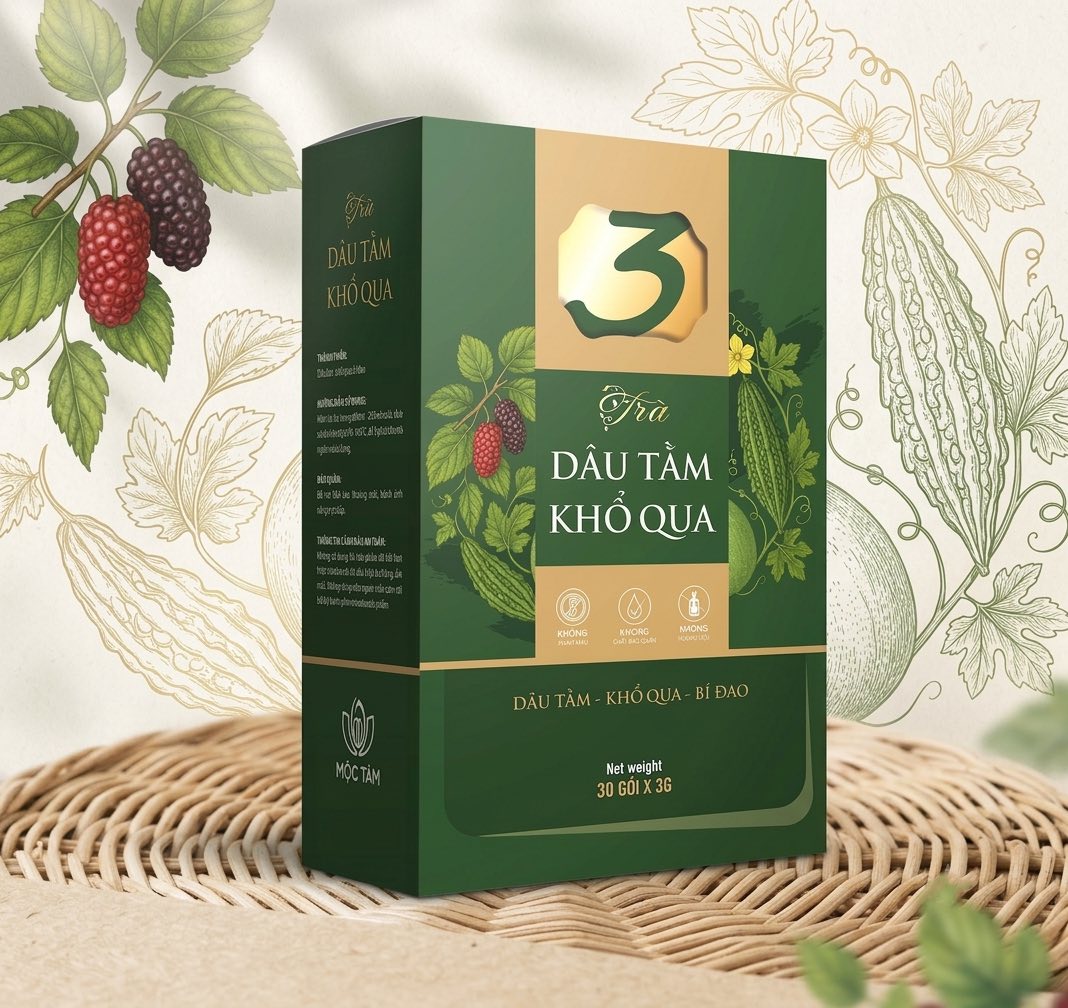 Trà Dâu Tằm Khổ Qua Mộc Tâm